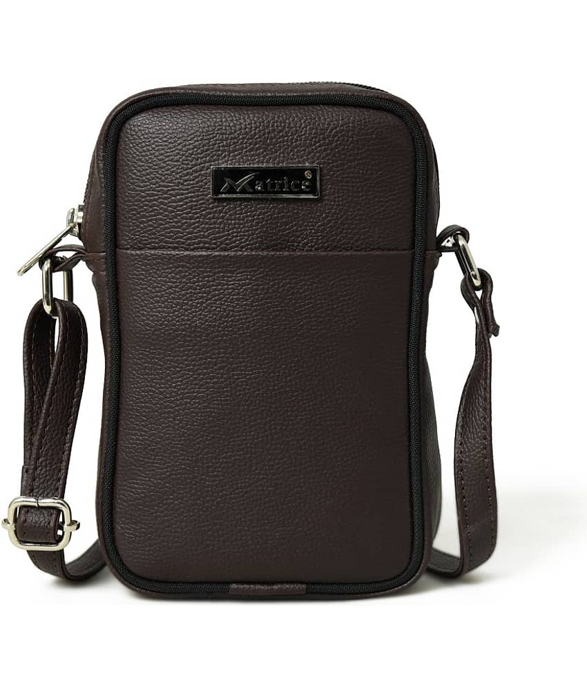MATRICE - Brown Textured Messenger Bag