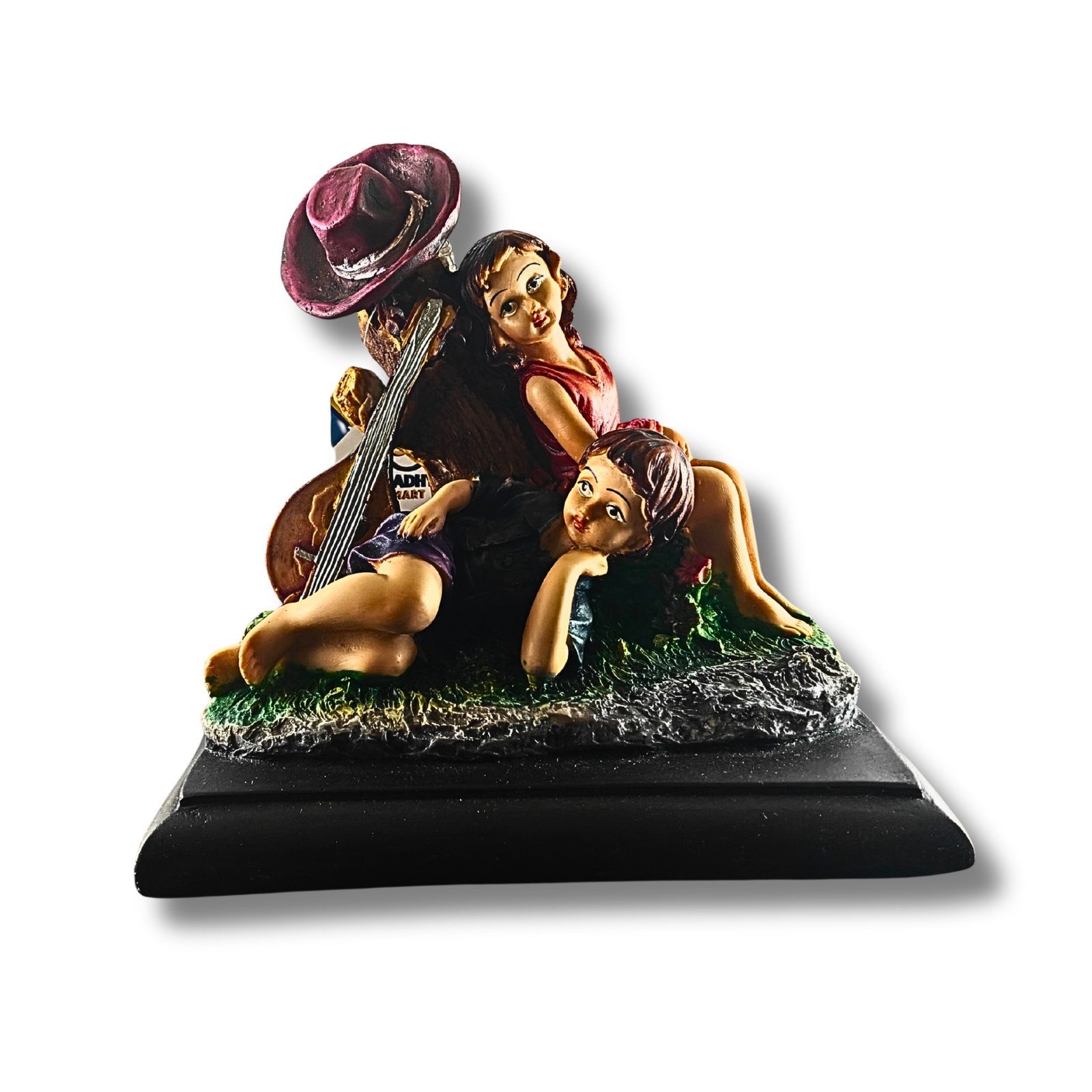 Saadhya Decors Guitar Couple Show Piece – Don’t Let Your Home Look Lifeless; Add Romantic Charm, Artistic Elegance &amp; Powerful Aesthetic Appeal with This Premium 16x16 cm Couple Figurine