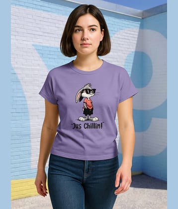 HELLCAT Mulitcolor Trendy Printed Body Fit T-Shirt for Women | Pack of 1 T-Shirt_Purple11