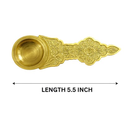 Brass Aarti Diya with Handle � 5.5 Inch Small Arti Deepak � Traditional Pooja Diya for Temple & Home � Floral Engraved Arti Stand for Worship & Decoration � Aarti with Handle Brass Aarti Diya with Handle � 5.5 Inch Small Arti Deepak � Traditional Pooja Diya for Temple & Home � Floral Engraved Arti Stand for Worship & Decoration � Aarti with Handle