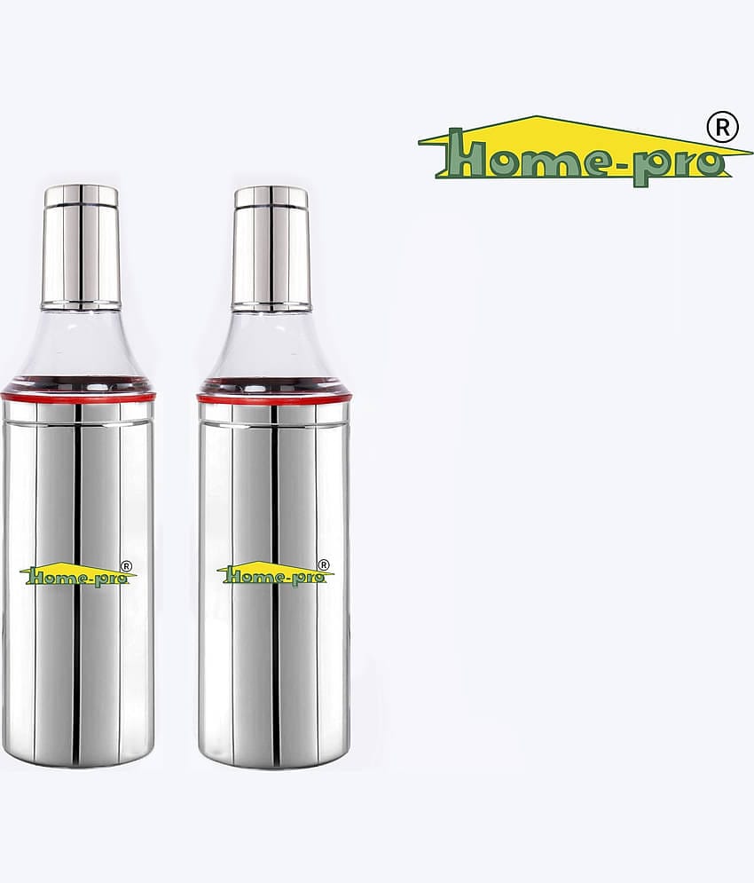 HomePro - Stainless Steel Oil dispenser Pack of 2 Leakproof Oil pourer | Oil container | Oil Pot | Oil Can with food grade Nozzle, (Size)