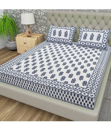 Cosito Cotton 1 Double Bedsheet with 2 Pillow Covers ( Grey )
