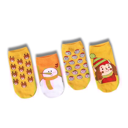 Thela Gaadi Yellow Snowman Family (Pack of 4 Pairs)