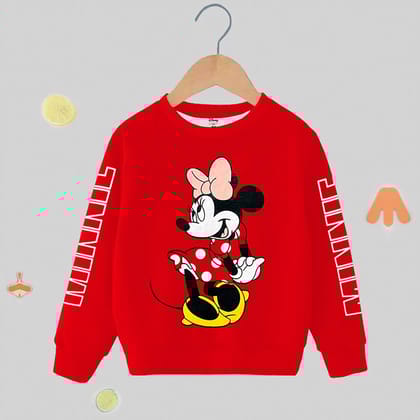 Kuchipoo © Disney Girls Regular Fit Winterwear Sweatshirt Multi-Colored-2-3 Years
