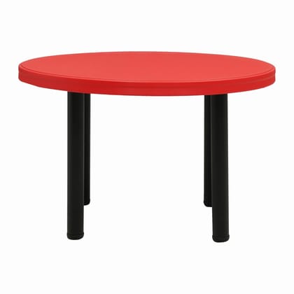 Supreme Furniture Ring Plastic Compact Baby Table for Home, School, Study Room, Kindergarten, and Library- (Coke Red, Set of 1 Piece)