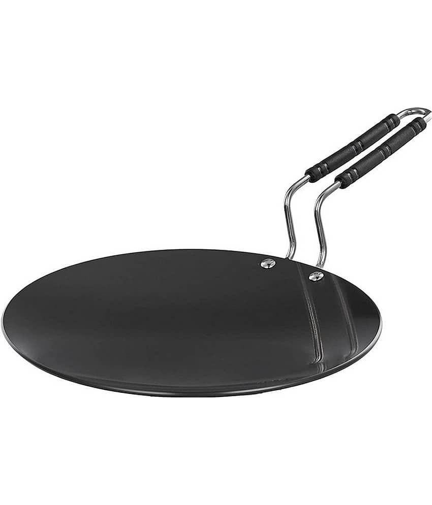 Ms Pure Iron/Loha Black Roti Tawa With SS Wire Handle No-10 (Dia-10 Inches,)