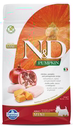 N&amp;D Pumpkin Chicken &amp; Pomegranate Grain Free Dog Dry Food Adult Mini Breed 800g