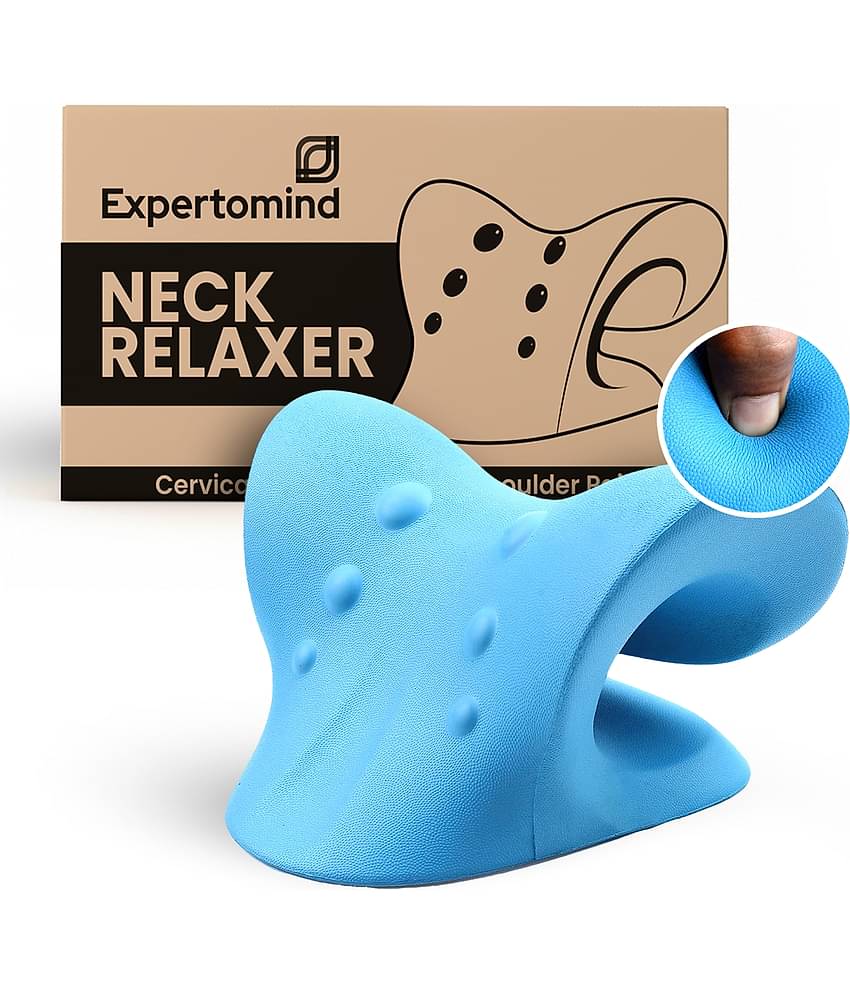 Expertomind Neck Relaxer | Cervical Pillow for Neck & Shoulder Pain | Chiropractic Acupressure Massage  (Blue Color)