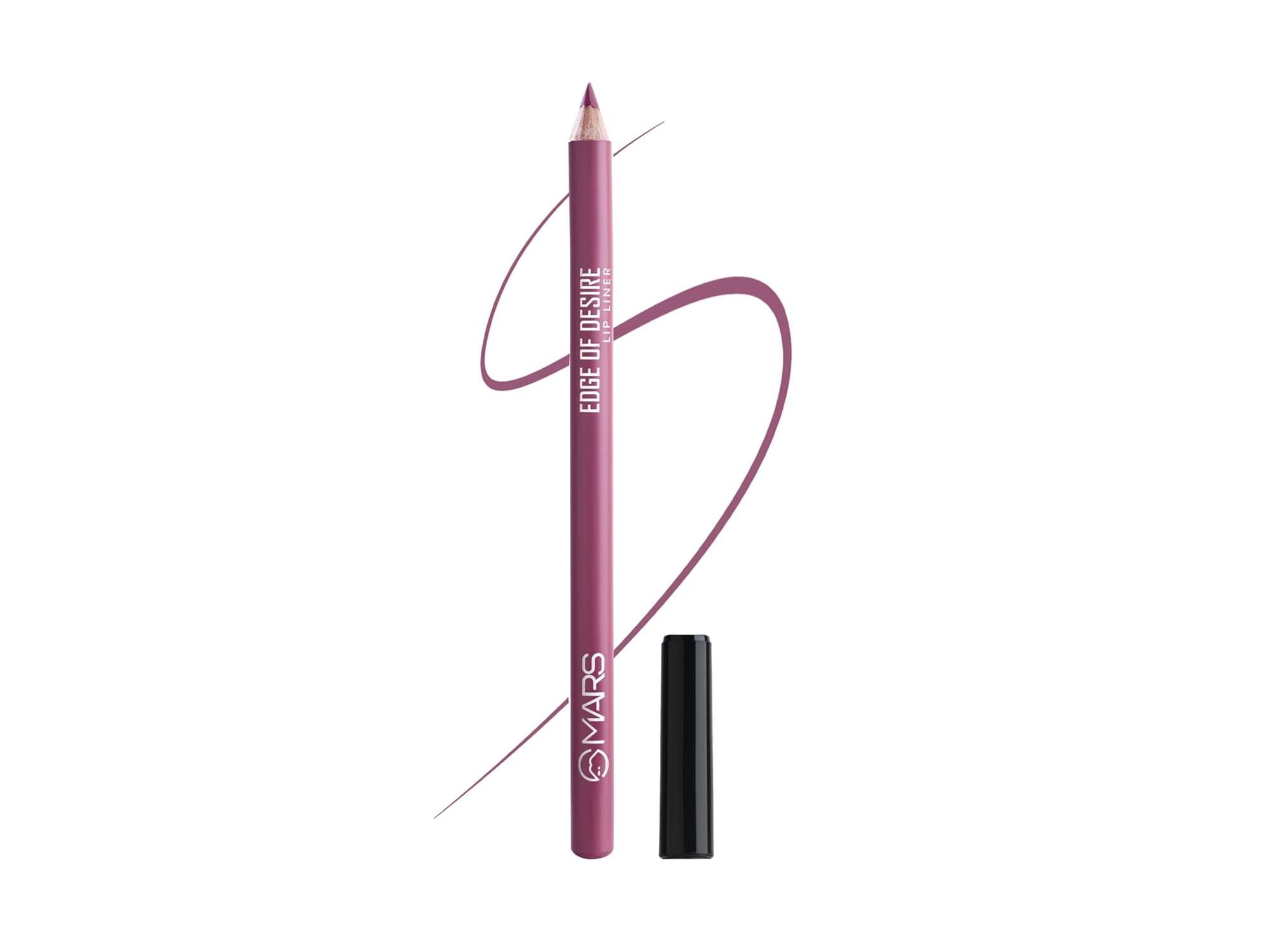 MARS Matte Lip Liner, One Swipe Smooth Application, Long Lasting Lip Pencil (1.4gm) - 01-LUSTY PINK