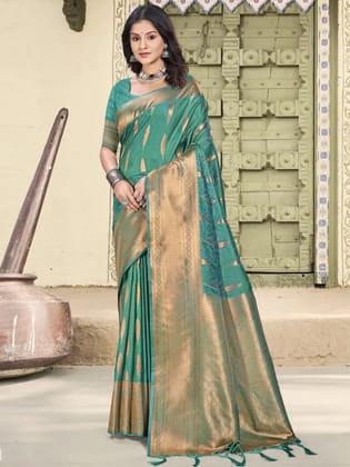 Sea Green Silk Saree