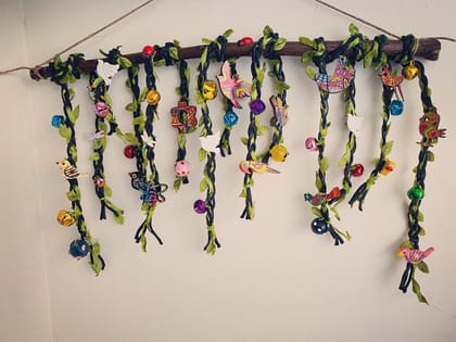 Chirpy tales of beatitude - wall hanging