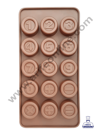 15 Cavity Number & Mathematical Expression  Chocolate Silicon Mould - CAKE DECOR™
