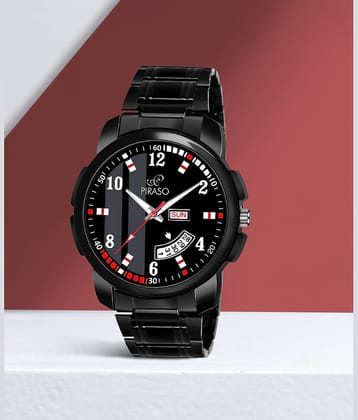 PIRASO Black Stainless Steel Analog Men's Watch