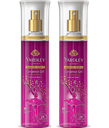 Yardley London GORGEOUS GIRLMist Spray,135 ML EACH Body Mist for Women,Unisex,Men 270 ml ( Pack of 2 )