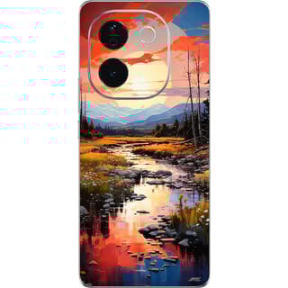 Yug Emporium Back Skin Wrap For IQOO Z9s Pro 5G Premium Quality Full Coverage (Morning View) (Mobile Back Cover, Multicolor)