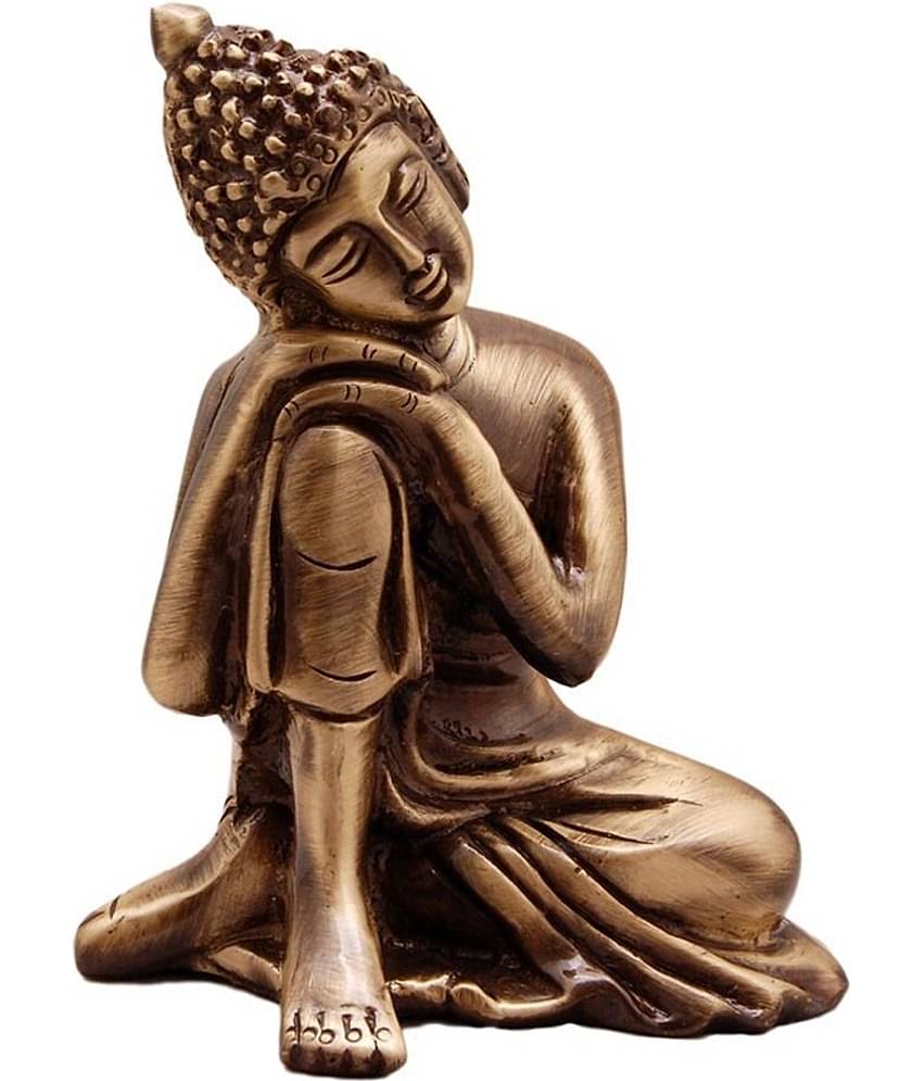 eCraftIndia Brown Resting Buddha Showpiece