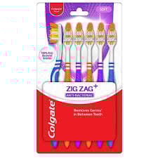 COLGATE ZIGZAG+ ANTIBAC TOOTH BRUSH 6PC