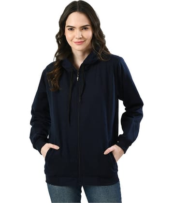 IndiWeaves - Fleece Navy Hooded Jackets Pack of 1