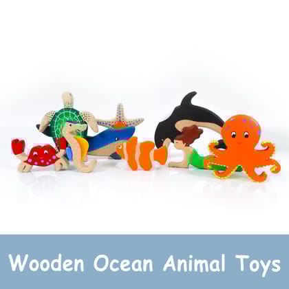 Wooden Ocean Animal Toys