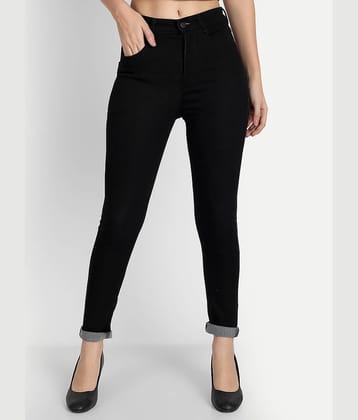 AngelFab - Black Denim Skinny Fit Women's Jeans ( Pack of 1 )