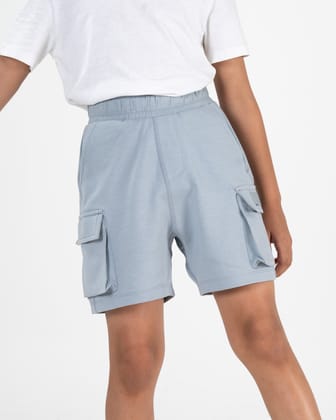 Cotton Rich Cargo Shorts-4-5 Y / Stone Grey