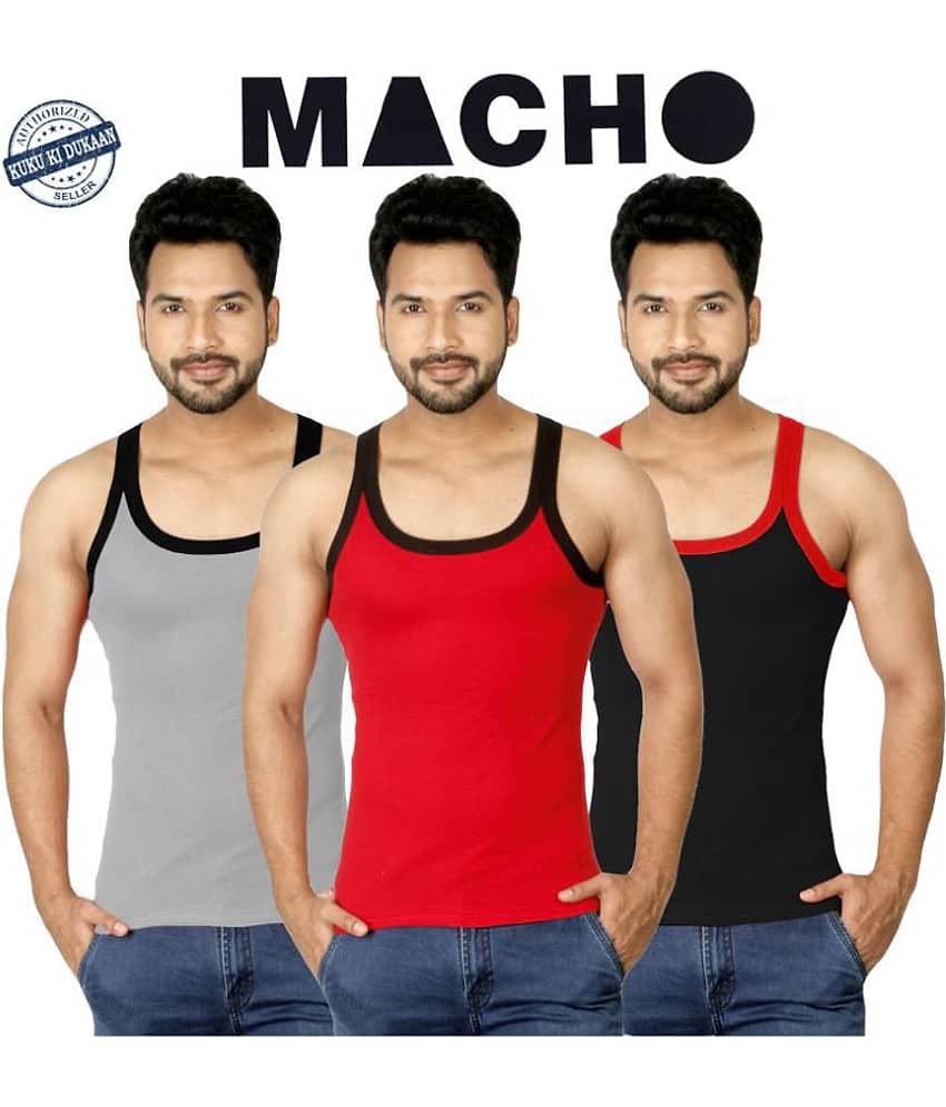 Macho Sporto Multi Sleeveless Vests Pack of 3