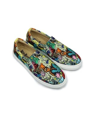 Women Sweat Absorption Lightweight Abrasion Slip Resistant Canvas Slip-On Sneakers