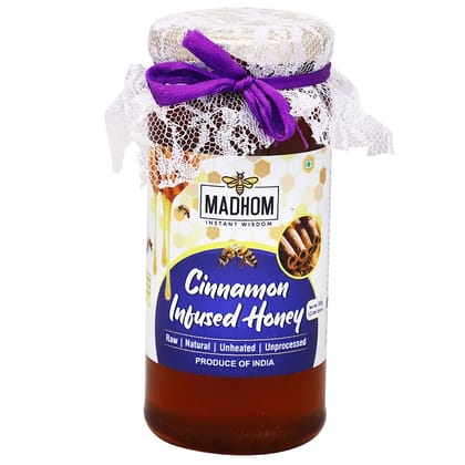 Cinnamon Infused Honey 350gm | 100% Natural & Pure | No Sugar Added | Unheated | Unprocessed