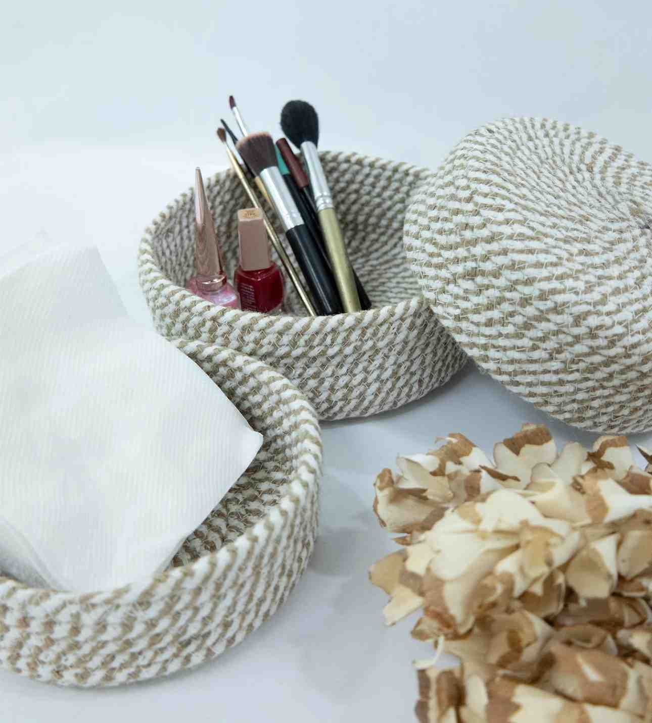 Round Printed Cotton Red Table Mat - Set of 2