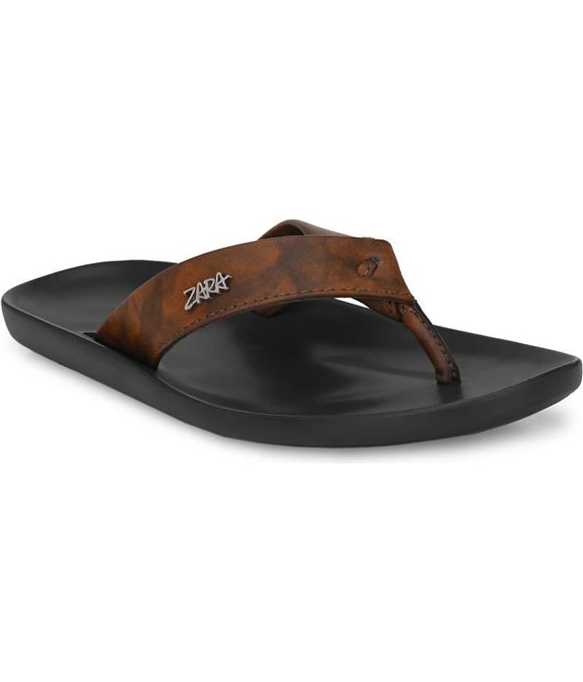 Leeport Brown Flip Flops