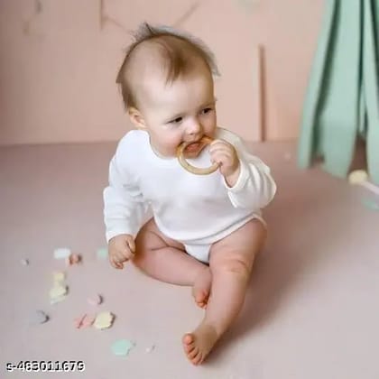 Baby Neem Wooden Teether Set - 4 Unique Shapes for Safe & Natural Teething( Star & Fish,Bird&Strawberry)