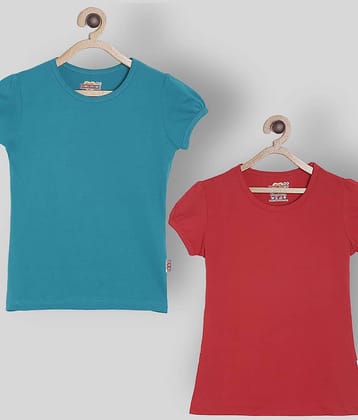 Sini Mini Pack of 2 Girls 100% Cotton Shirts ( Multicolor )