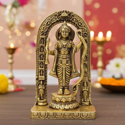 Brass Ram Lala God Idol Statue - 6.5 Inch Decorative Idol (BSMAS1717 G)