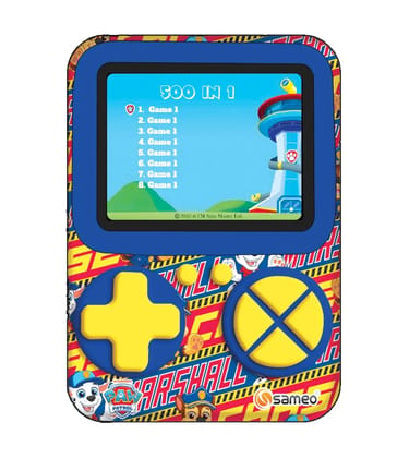 Sameo SG3000 Paw Patrol Edition Handheld Video Game Console, Retro Mini Game with 500 Classic Retro Game TV Compatible for Kids, Rechargeable - Chase Blue Sameo SG3000 Paw Patrol Edition Handheld Video Game Console, Retro Mini Game with 500 Classic Retro Game TV Compatible for Kids, Rechargeable - Chase Blue