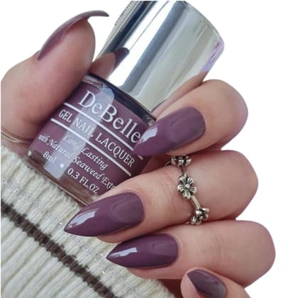 DeBelle Gel Glossy Finish Nail Polish Pretty Petunia (Rust Mauve) 8 Ml - Enriched With Natural Seaweed Extract, Cruelty Free, Toxic Free DeBelle Gel Glossy Finish Nail Polish Pretty Petunia (Rust Mauve) 8 Ml - Enriched With Natural Seaweed Extract, Cruel