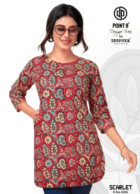 Scarlet Vol 5 Deeptex Prints Short Kurtis