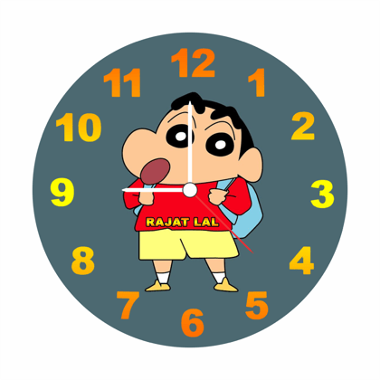 Kids Wall Clock For customised with your Favorite cartoon.Size:8x8Inch