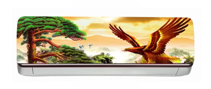 DreamKraft Beautiful Clouds with Birds AC Sticker (Multicolor PVC Vinyl, 30cm X 91cm)