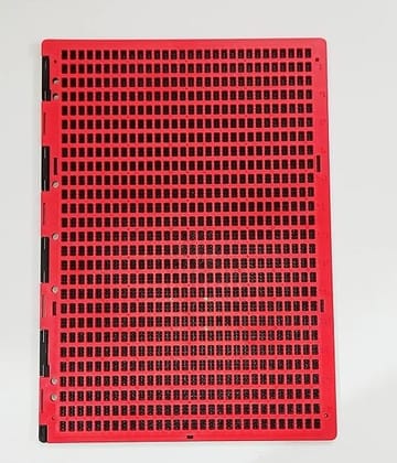 FAIRBIZPS 27-Line Braille Slate with Stylus Red top & black abs plastic bottom lightweight & durable writing tool for braille learners FAIRBIZPS 27-Line Braille Slate with Stylus Red top & black abs plastic bottom lightweight & durable writing tool for braille learners