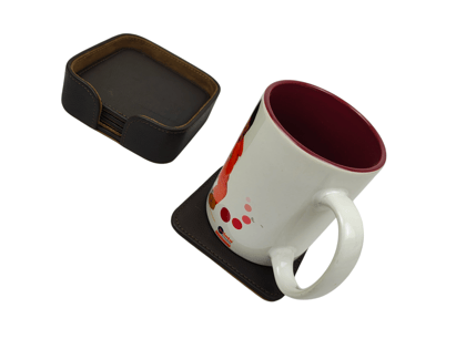 Tea Coasters with Square Stand