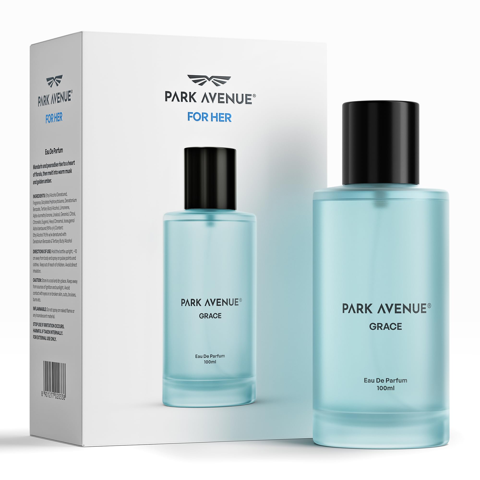 Park Avenue Grace Women EDP 100ml | Long Lasting Perfume for Woman | Pear, Pink Pepper, Jasmine & Musk Amber | Fruity & Floral Fragrance