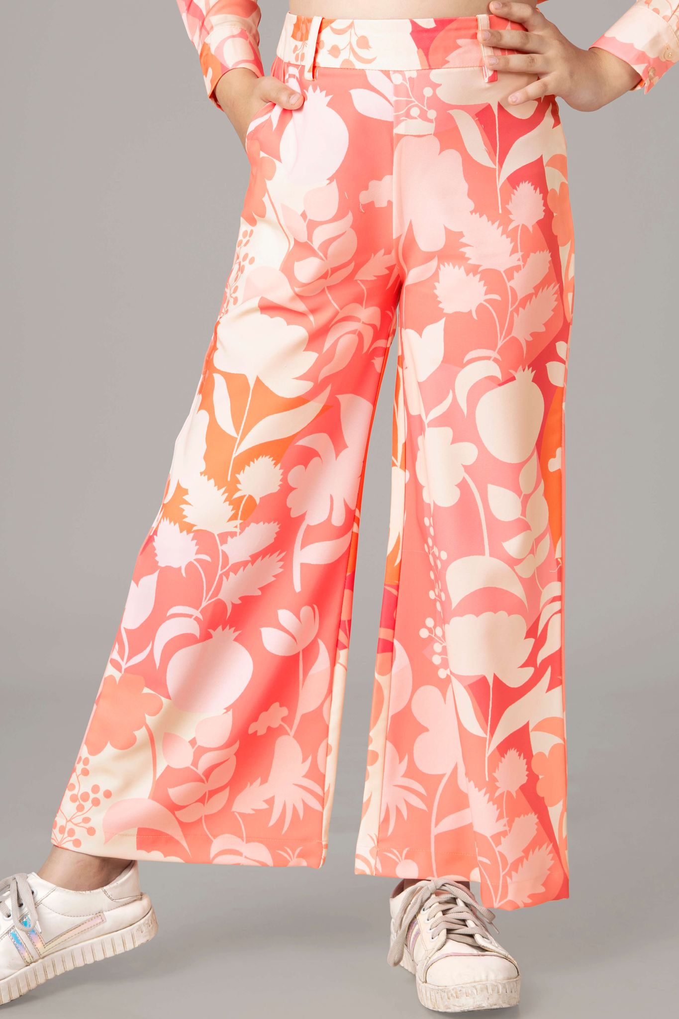 Beautiful Floral Bottom For Girls-1 Year / Flamingo Pink / KBT05-DPPS1048-1.5-NILL-NILL-NILL-NILL-THR03-FS01-ZPH09-NILL-NILL-NILL-NILL