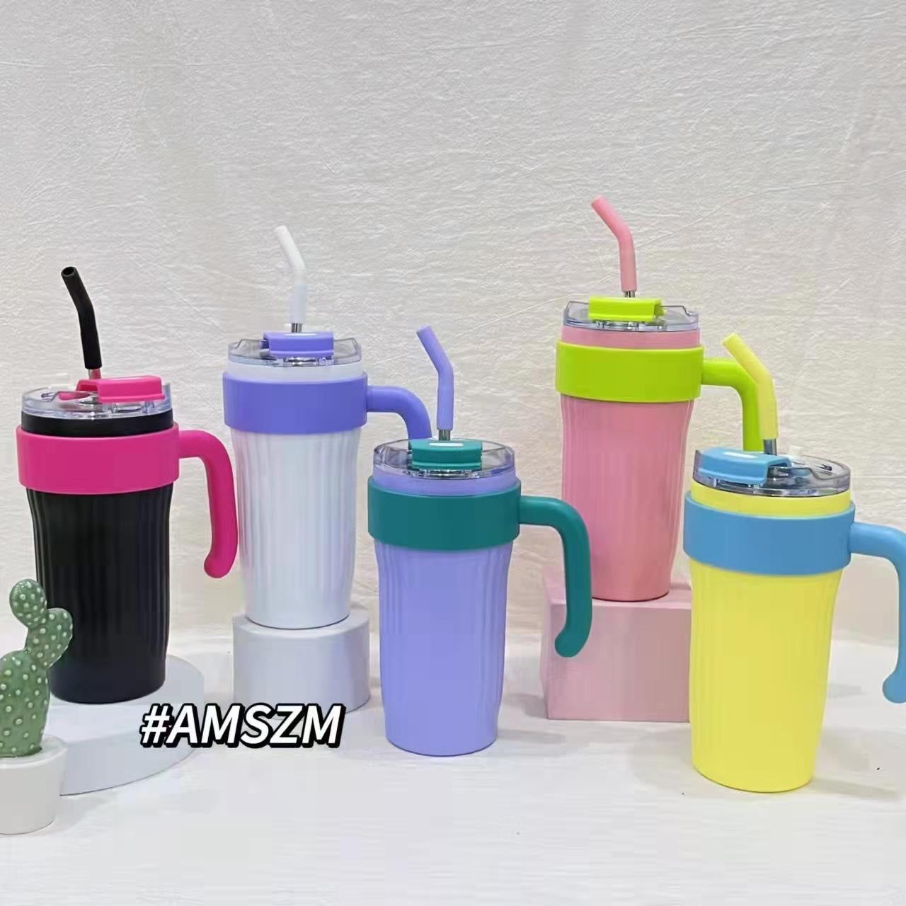 Girlie Pop Steel Flask Sipper | Big Jumbo Steel Sipper | Pastel Steel Sipper-Black