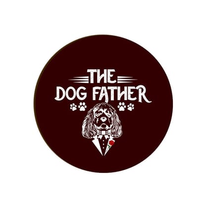 The Dogfather Round Coaster The Dogfather Round Coaster