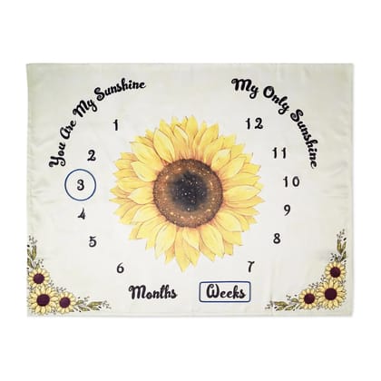 Baby Milestone Blanket Sunflower - Yellow