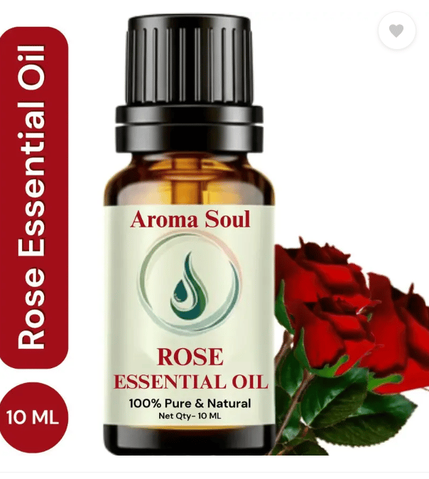 aroma soul Rose Essential Oil, 100 % Natural & Undiluted For Face, Skin, Hair Growth