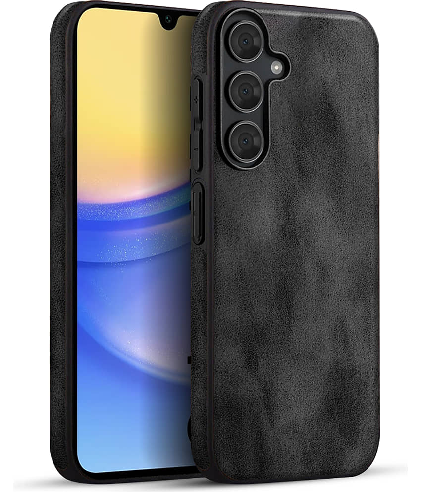 BIG WINGS Plain Cases Compatible For Artificial Leather Samsung Galaxy A24 ( Pack of 1 )