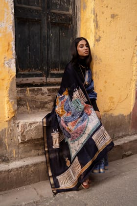 Batik Maheswari saree - Narmada- Ragni-Maheswari