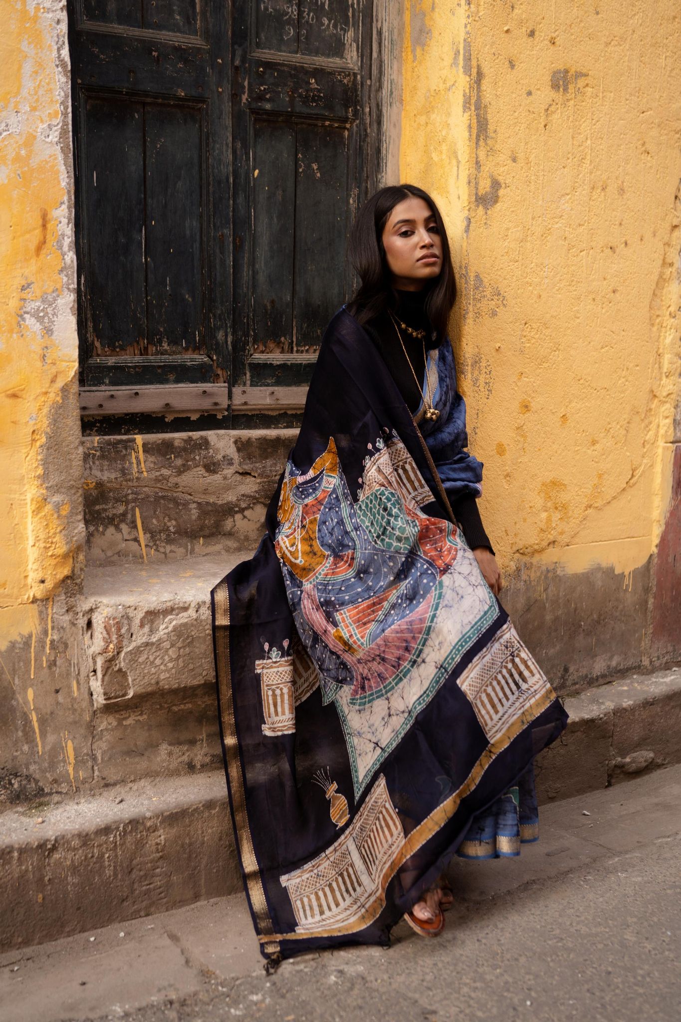 Batik Maheswari saree - Narmada- Ragni-Maheswari