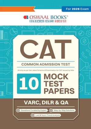 OSWAAL CAT (COMMON ADMISSION TEST) 10 MOCK TEST PAPER FOR PRACTICE,FOR 2026 EXAMS || WITH TOPCI WISE EXPLANATIONS || [Paperback] [Oct 30, 2024] Arihant